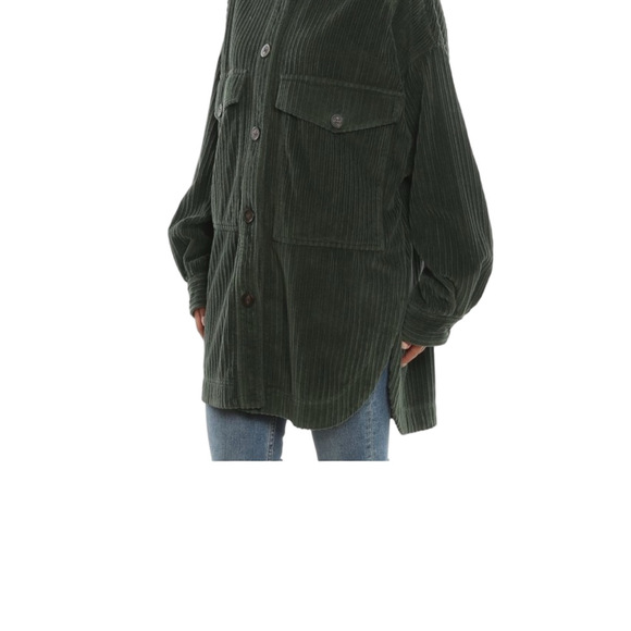 Ggdb green velvet cord Shacket - Picture 12 of 15